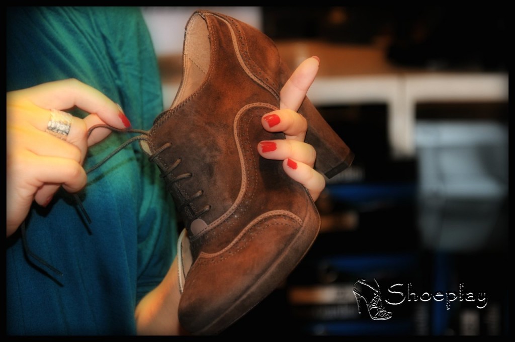 scarpe francesine camoscio marrone