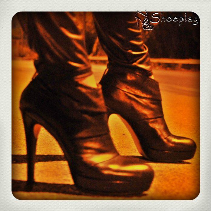 ankle boots neri tacco alto low cost