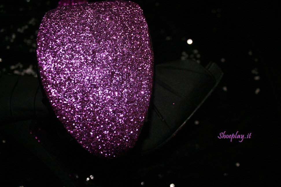 suola glitter dettaglio scarpe tacco alto suola glitter fetish low cost