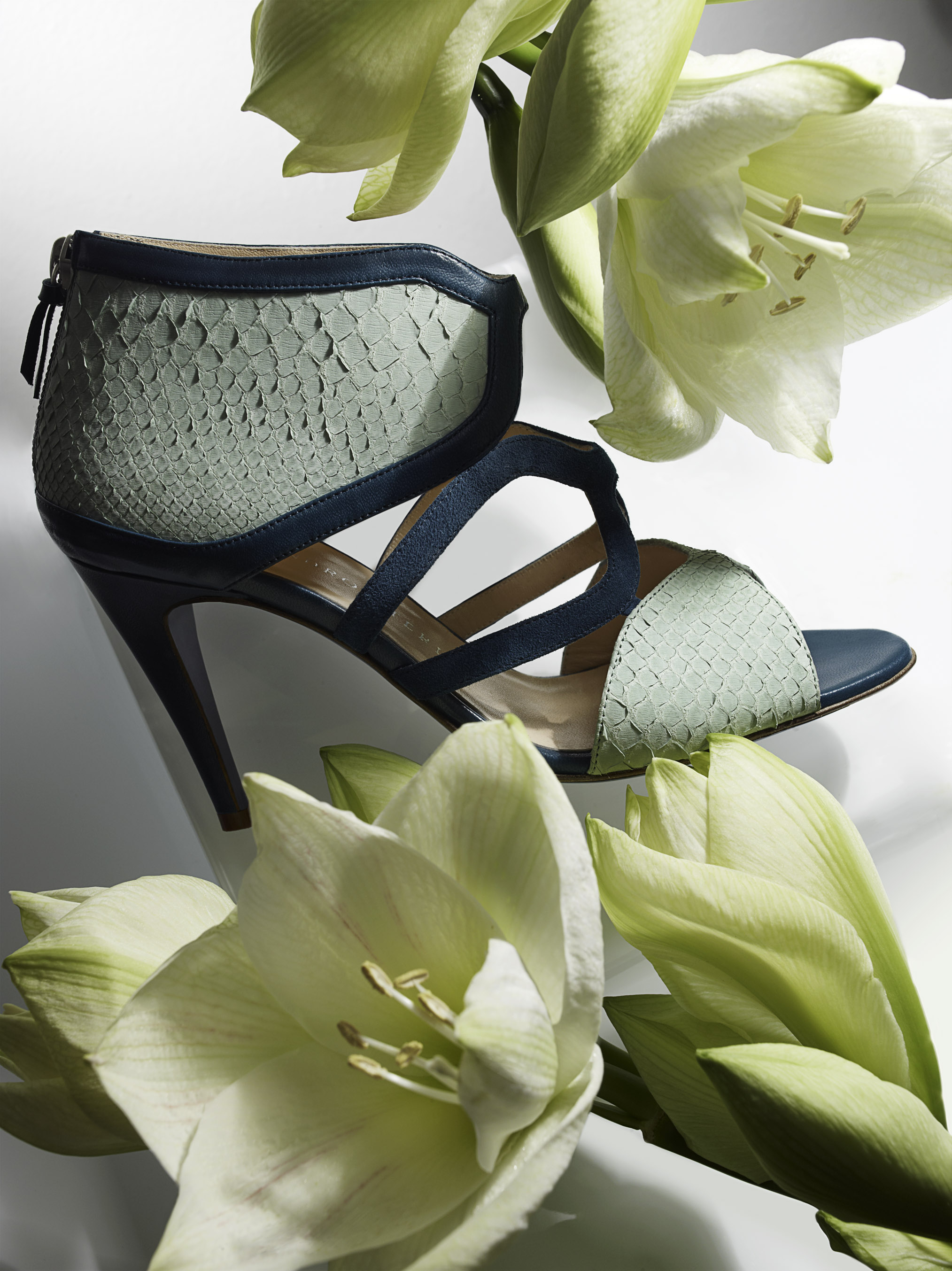 scarpe alessandro oteri 2013 sandali verdi e blu 2013 pelle rettile tacco comodo
