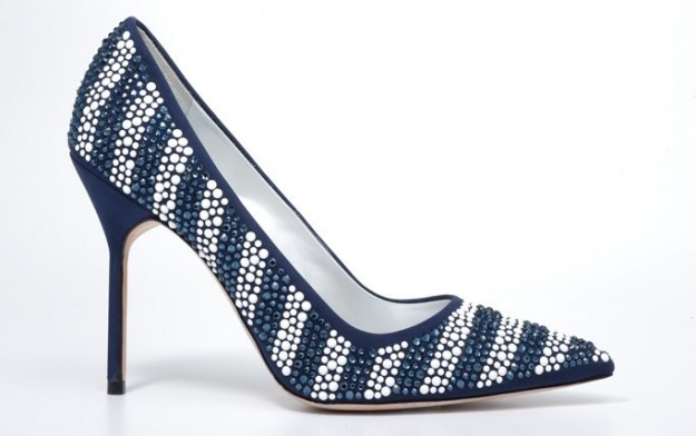 decolletes-bicolor manolo blahink 2013 scarpe manolo 2013 scarpe a righe gioiello