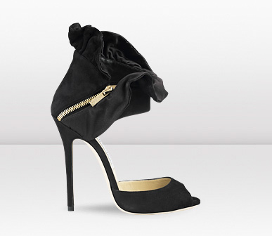 Jimmy Choo - Katarina - Black Satin and Suede Sandals - JIMMYCHOO.COM