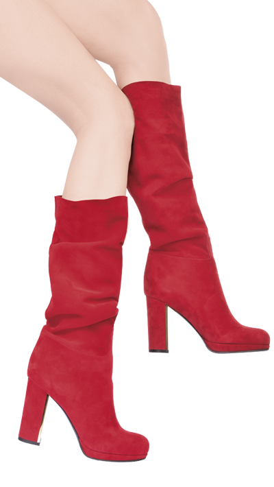 red boots stivali rossi suede tacco comodo tacco alto scarpe rosse red heels nando muzi 2013 2014 shoe heels city_time_10nandomuzi