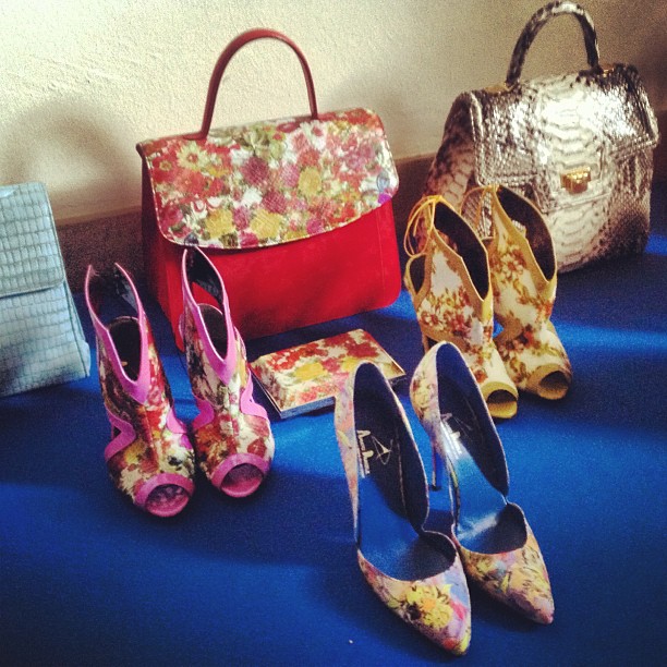 daniele amato SS 2014 floral pumps