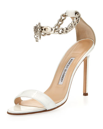 manolo blahnik chain sandals 2014