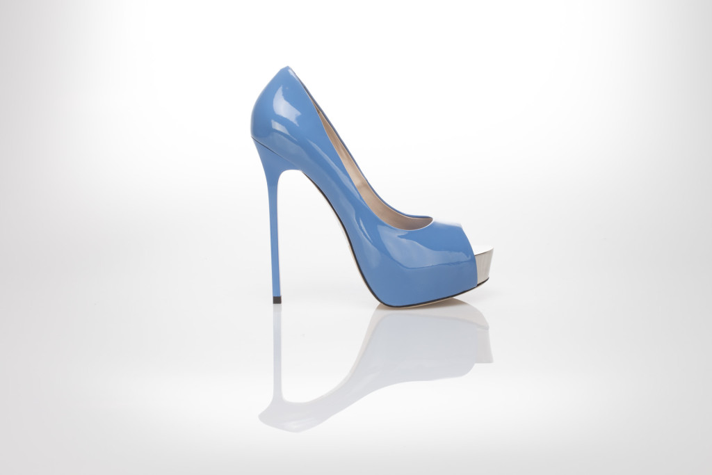 scarpe plateau azzurro