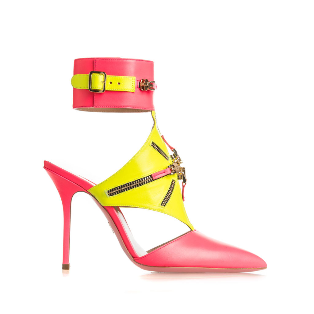 scarpe fuxia giallo