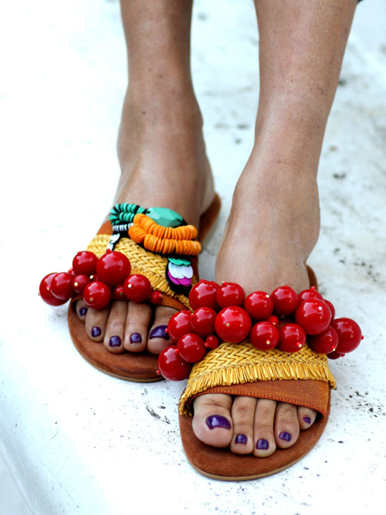 cherry sandals elina linardaki