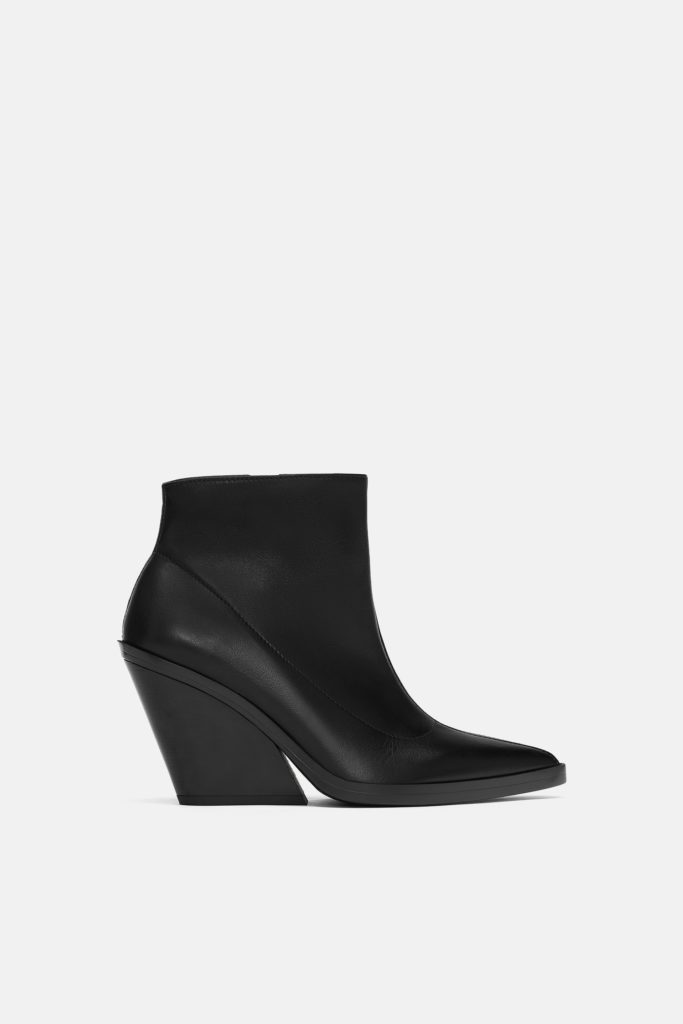 stivaletto tacco largo nero