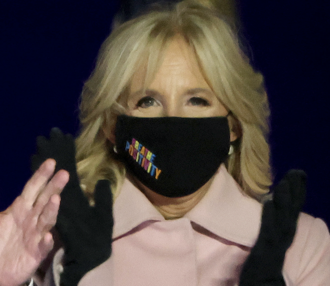 mascherina jill biden