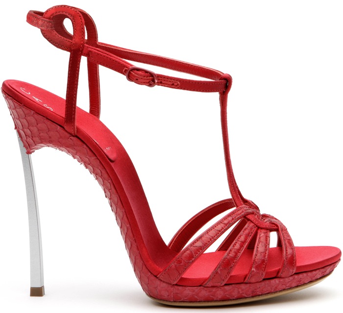 sandali casadei rosso fuoco tacco blade 2013