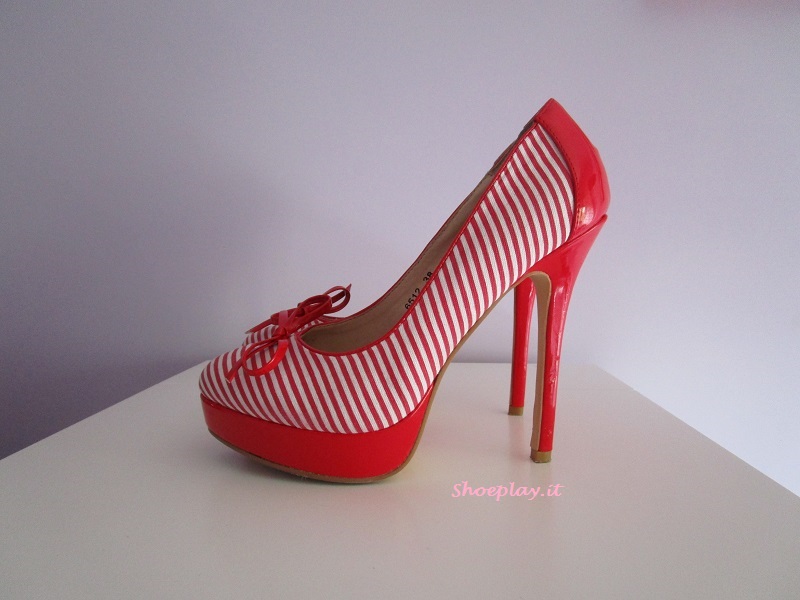 scarpe rosse plateau