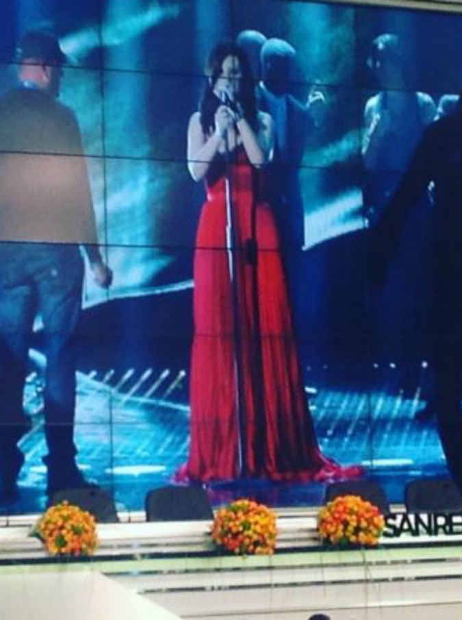 pausini rosso sanremo