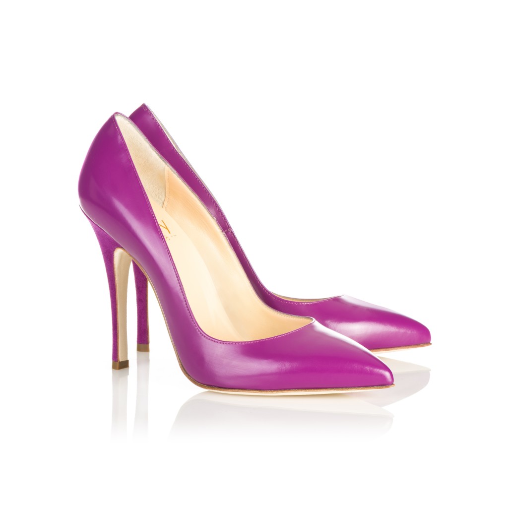 decollete viola tacco alto