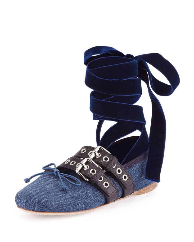 ballerine miu miu lacci
